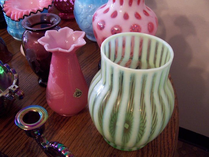 Fenton Glass Auction & Weller Art Pottery & Viking Glass & More Auction