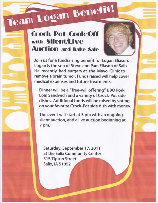 Benefit for Logan Eliason - Salix, Iowa